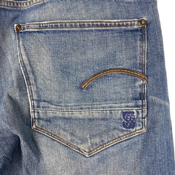 G Star Raw Men's Blue Revend Straight Restored Distressed Denim Jeans US 38 X 34 - Picture 6 of 16